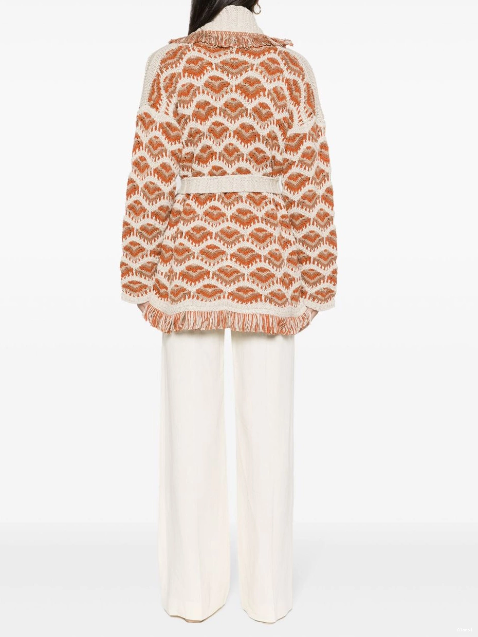 Cheap patterned-intarsia Women Hawa Alanui cardigan Mahal 0730
